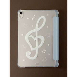  Phong cách Hàn Quốc ins Thiết kế cổ xưa Cảm giác âm nhạc tình yêu Ghi chú Thích hợp cho ipad thế hệ thứ10 36cm   37cm air4   5   6   7 Vỏ bảo vệ máy tính bảng 34cm có khe cắm bút Vỏ chống sốc 