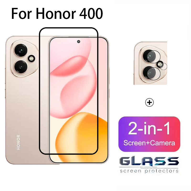 2 Trong 1 Honor 400 5G Kính Cường Lực Bảo Vệ Màn Hình Phim Ống Kính Máy Ảnh Cho Honor X8C X7C X6C X6