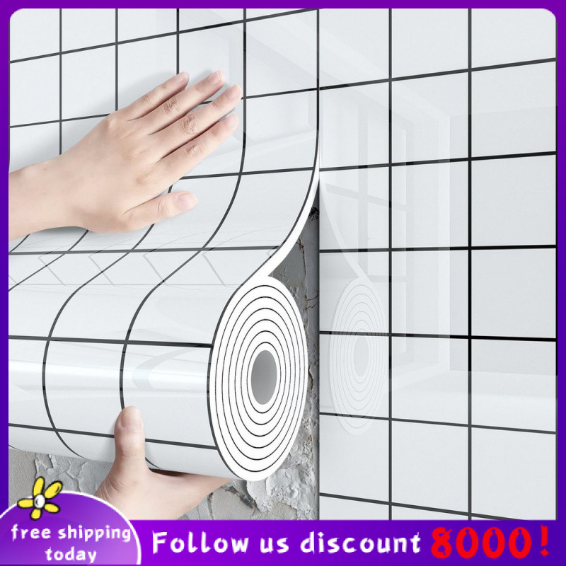 Se7ven✨Extra Thick Wall Stickers Aluminum Composite Panel Wall Decoration Panel Faux Tile Self-Adhes