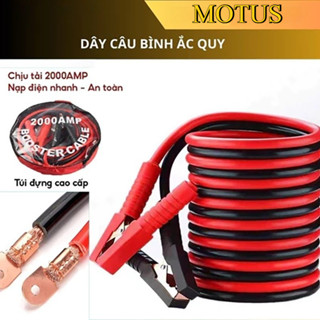 MotoPlex Dây câu bình acquy dây câu bình ắc quy cao cấp có kẹp cách điện tải 2000A