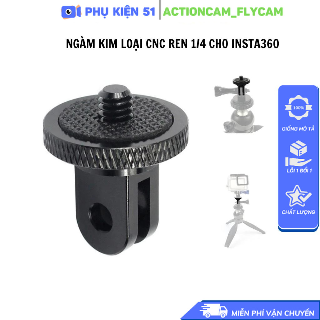 Mount CNC hợp kim chuyển 1 4 sang mount GoPro Hero Insta360