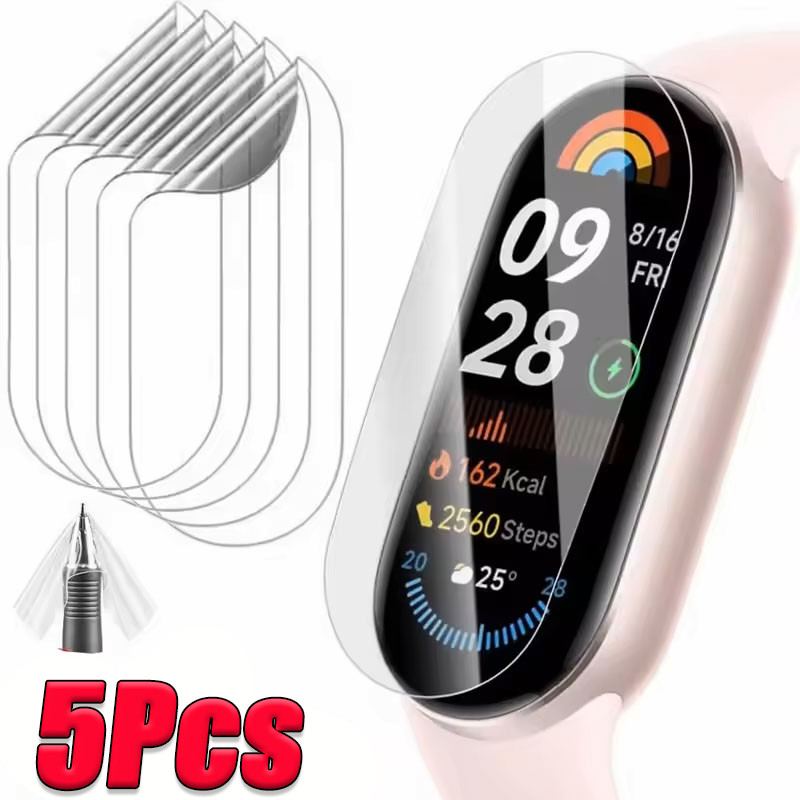 5 Bộ Phim Hydrogel Cho Xiaomi Mi Band 9 8 Đồng Hồ Thông Minh Bảo Vệ Màn Hình Trên Mi Band 9 8 Mi Ban
