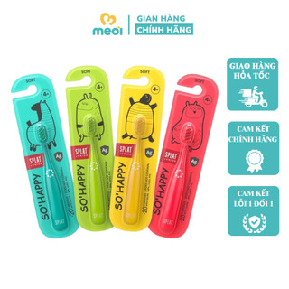 Bàn chải đánh răng SPLAT cho bé từ 4 tuổi, đầu lông mềm mại, an toàn cho bé (Màu ngẫu nhiên)