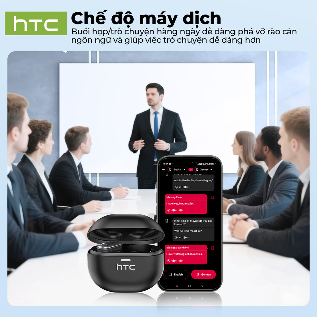 HTC NE16 AI V6.0 Tai Nghe Bluetooth HIFI Gọi Nhạc Khử Tiếng Ồn Không Dây Chống Rơi Thể Thao | BigBuy360 - bigbuy360.vn