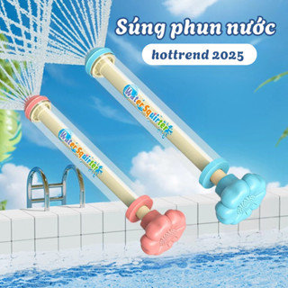 Súng Nước Trẻ Em Cầm Tay Đồ Chơi Mùa Hè, Súng Bắn Nước Tạo Hiệu Ứng Pháo Hoa Đu Trend Vui Nhộn