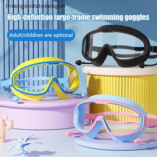 [threegoodstonesgen] Kính bơi khung lớn 2025 dành cho người lớn và trẻ em - Chống sương mù, Chống nước, Nhiều màu Ts