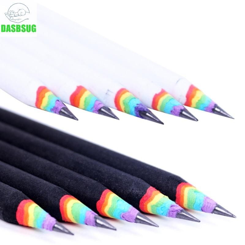 5 Pieces Rainbow Color Pencils Colorful  Pencils Bright Round Pencils for Sc