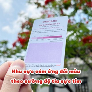 Thẻ Unicare test tia UV, UVA, UVB, kiểm tra tia cực tím, cảm ứng nhạy và tái sử dụng được nhiều lần - Chính hãng