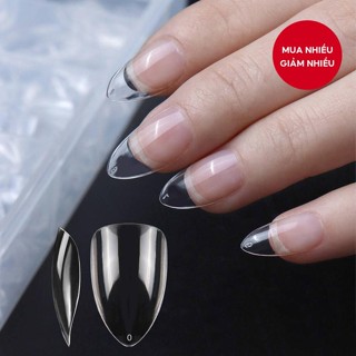 120 Chiếc Trong Suốt Giả Đầu Móng Tay Full Cover Vuông Hình Bầu Dục Stiletto UV Gel Nối Dài Nhân Tạo Đầu Móng Tay Dụng Cụ Làm Móng Tay