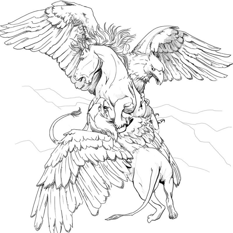 Dungeons and Dragons - Set 20 Tờ Tranh Tô Màu A4 A5 Dành Cho Màu Sáp, Màu Chì - TRANH TÔ MÀU MÈO BÉ