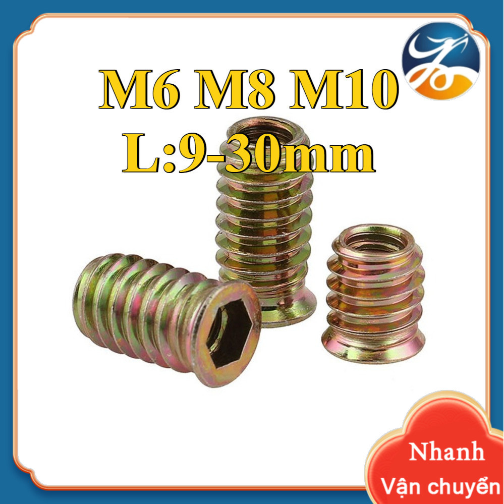 Ốc cấy ren, SÒ CẤY CÓ TAI - TÁN CẤY CÓ VÀNH，Sò sắt gỗ tán gỗ M6 / M8 / M10 (YDY-RM-VN-1)