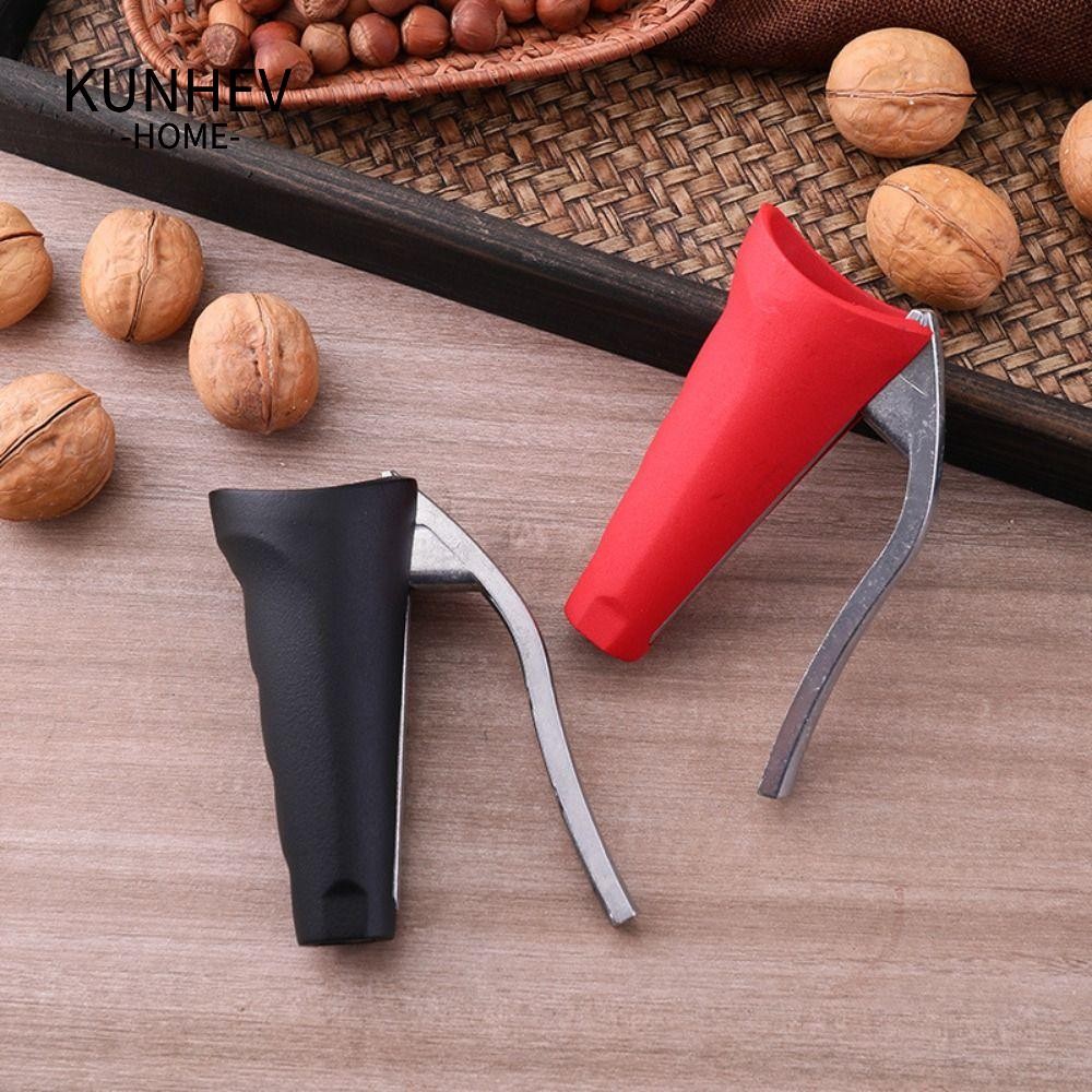 KUNHEV Pecan Nuts Clip, Kìm hạt phỉ màu đen màu đỏ hợp kim kẽm, Dụng cụ nhà bếp hình phễu bền bỉ