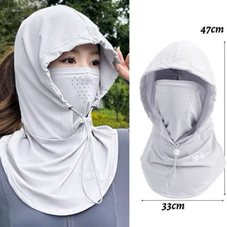 Mũ Vải Lụa Kèm Khẩu Trang Có Lỗ Thoáng Khí,Bảo Vệ Da Chống Nắng Hiệu Quả