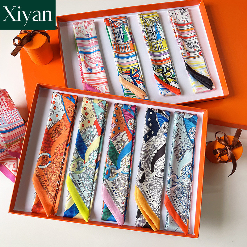 [Sẵn sàng] phụ kiện thời trang mới dành cho nữ túi chéo tay cầm khăn quàng cổ dây đeo ruy băng 90cm