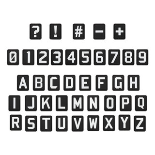 [Tùy chỉnh] PVC trắng phát sáng 26 chữ cái tiếng Anh 10 ký hiệu chữ số Ả Rập cộng và trừ Miếng dán Velcro 3D / Huy hiệu / băng tay / Biểu tượng trang trí cho áo khoác Jeans Mũ ba lô