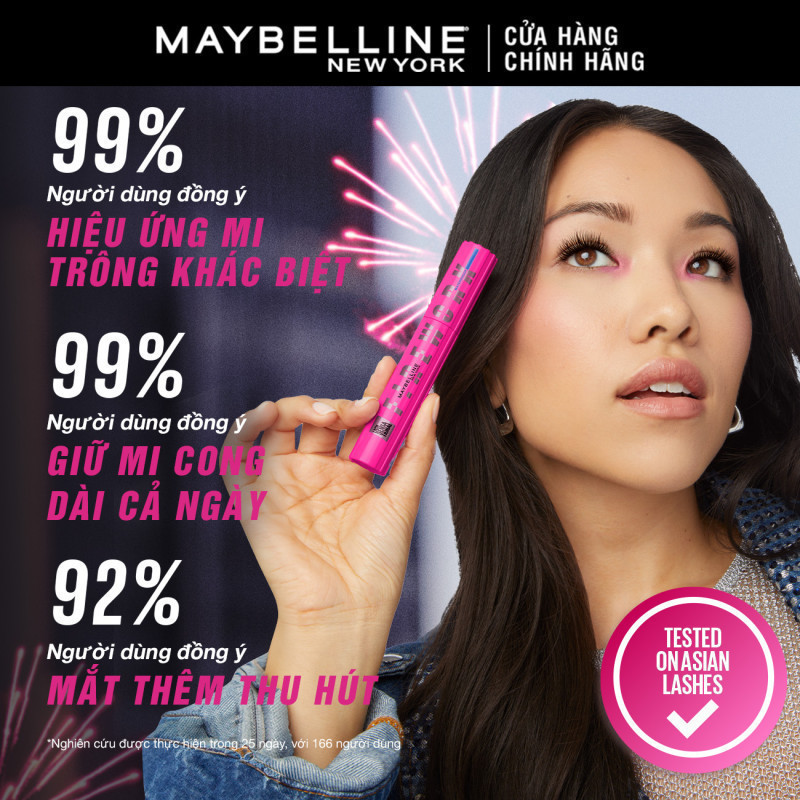 [Mới] Mascara Firework Chuốt Mi Cong Dài và Tỏa Mi 360 Độ Lash Sensational Maybelline New York Waterproof 8.75ml | BigBuy360 - bigbuy360.vn