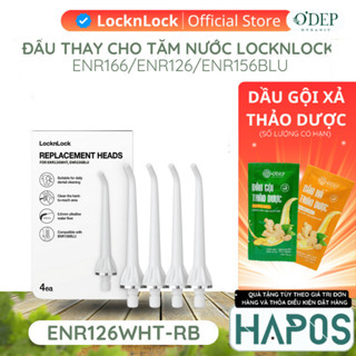 Bộ 4 đầu thay thế máy tăm nước LocknLock ENR126WHT và ENR156BLU Mã ENR126WHT_RB - Chính Hãng - HAPOS MALL OFFICIAL