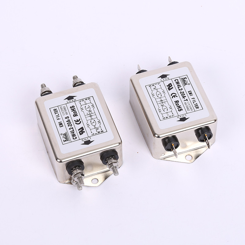 Bộ lọc nguồn KEILS Một pha 220V AC 20ACW4L2-20A-T Máy lọc CW4L2-20A-S