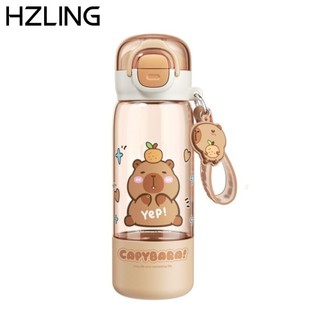 Bình Nước HZLING Cốc Rơm Capybara Hoạt Hình Dung Tích Lớn Cốc Nước Giải Khát Ngoài Trời Trong Suốt Bằng Nhựa Kawaii 