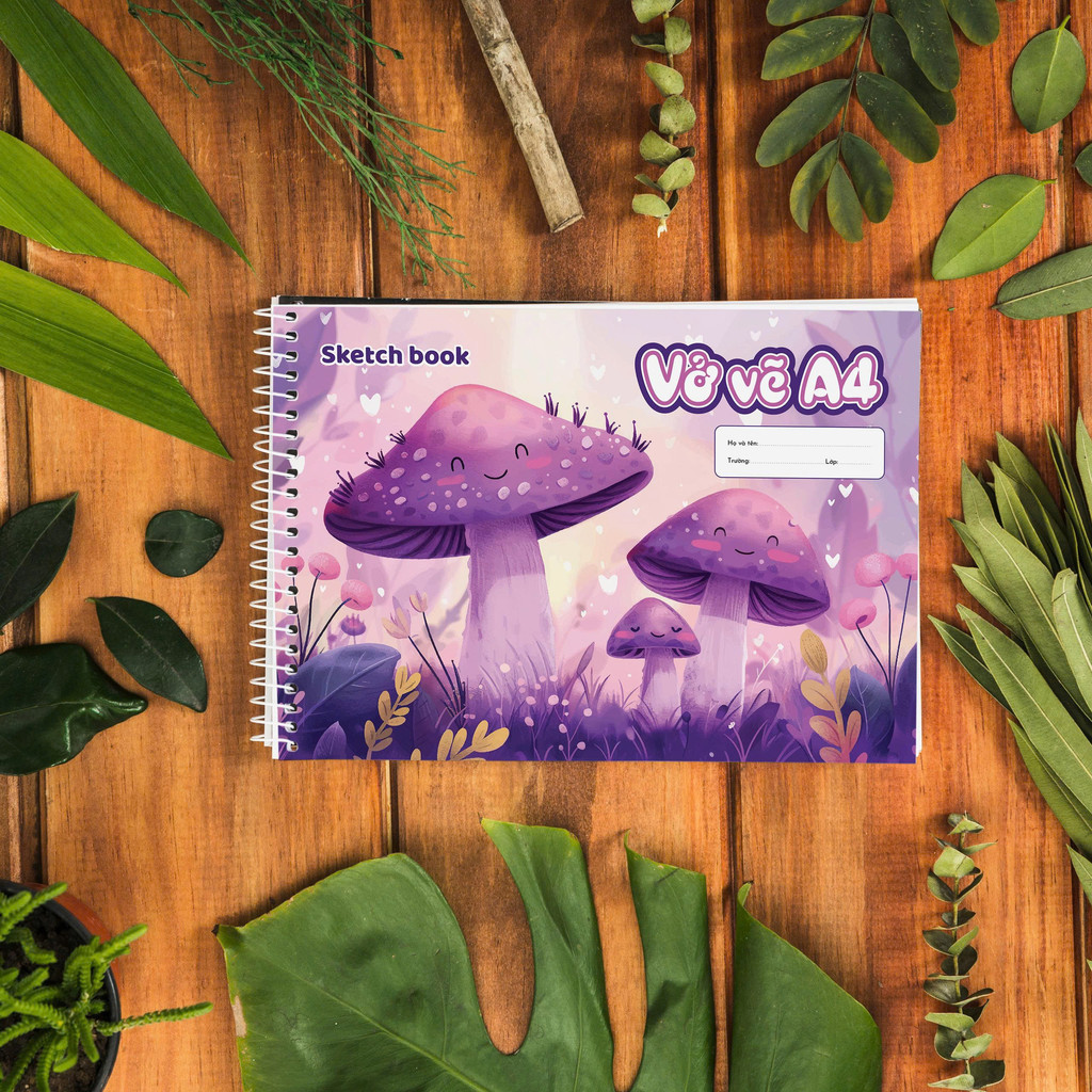 [ Vở Vẽ ] Vở Vẽ Lò Xo A4  40 trang - Vỡ Vẽ A4 giấy 100gsm-mẫu mới
