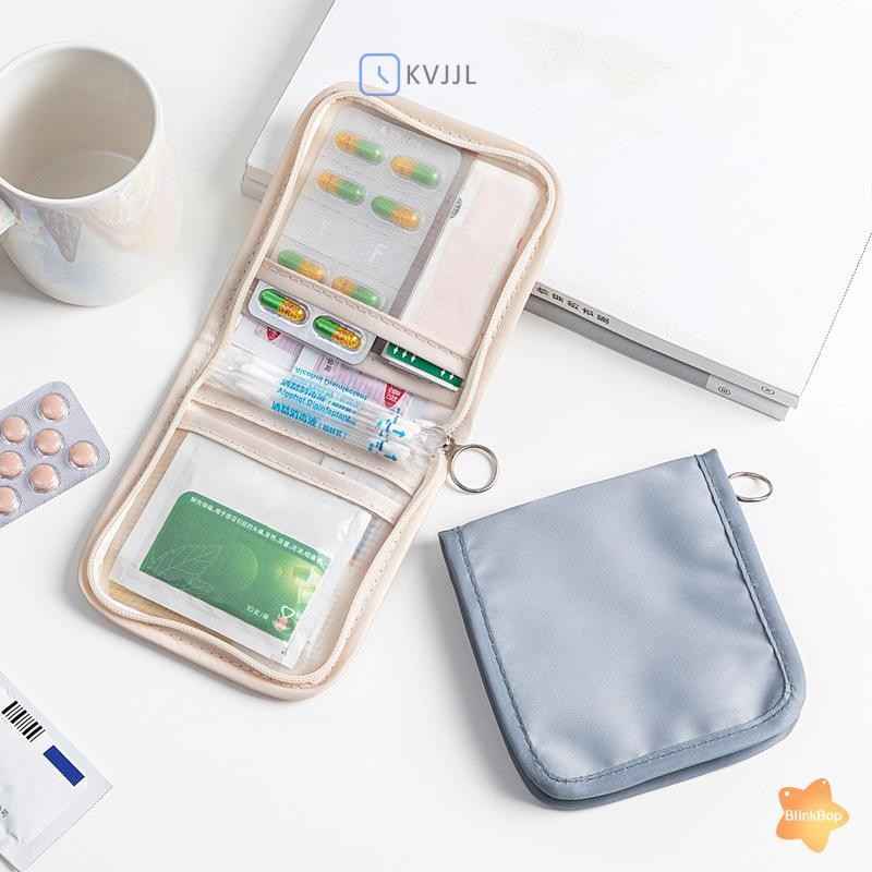 [KvJJL-t] Túi đựng thuốc y tế có thể gập lại di động có khóa kéo Bộ dụng cụ sơ cứu sắp xếp Túi lưu trữ du lịch ngoài trời Quà tặng mới