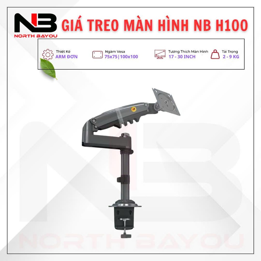 ARM / Giá Treo Màn Hình Máy Tính NB H100 17 - 30 inch - Chính Hãng North Bayou
