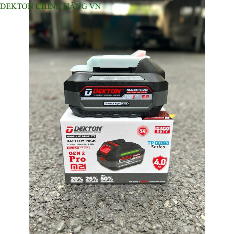 Pin 21V Dekton chân phổ thông M21 B4015TP/ chính hãng DEKTON C . HÃNG