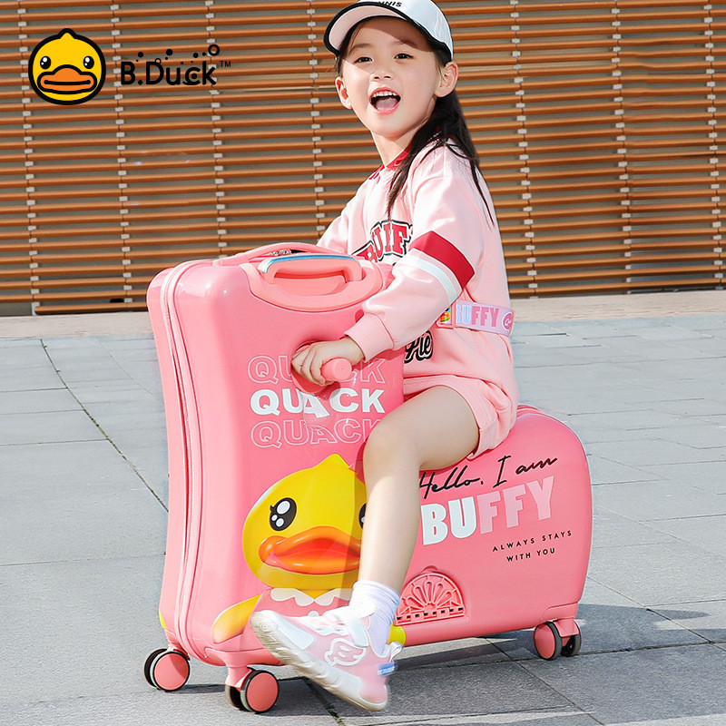 B.DUCK Vali ngồi đẩy cho bé mẫu mới Vali kéo cho bé thanh niên ngồi đẩy đi Va li du lịch trẻ em chín
