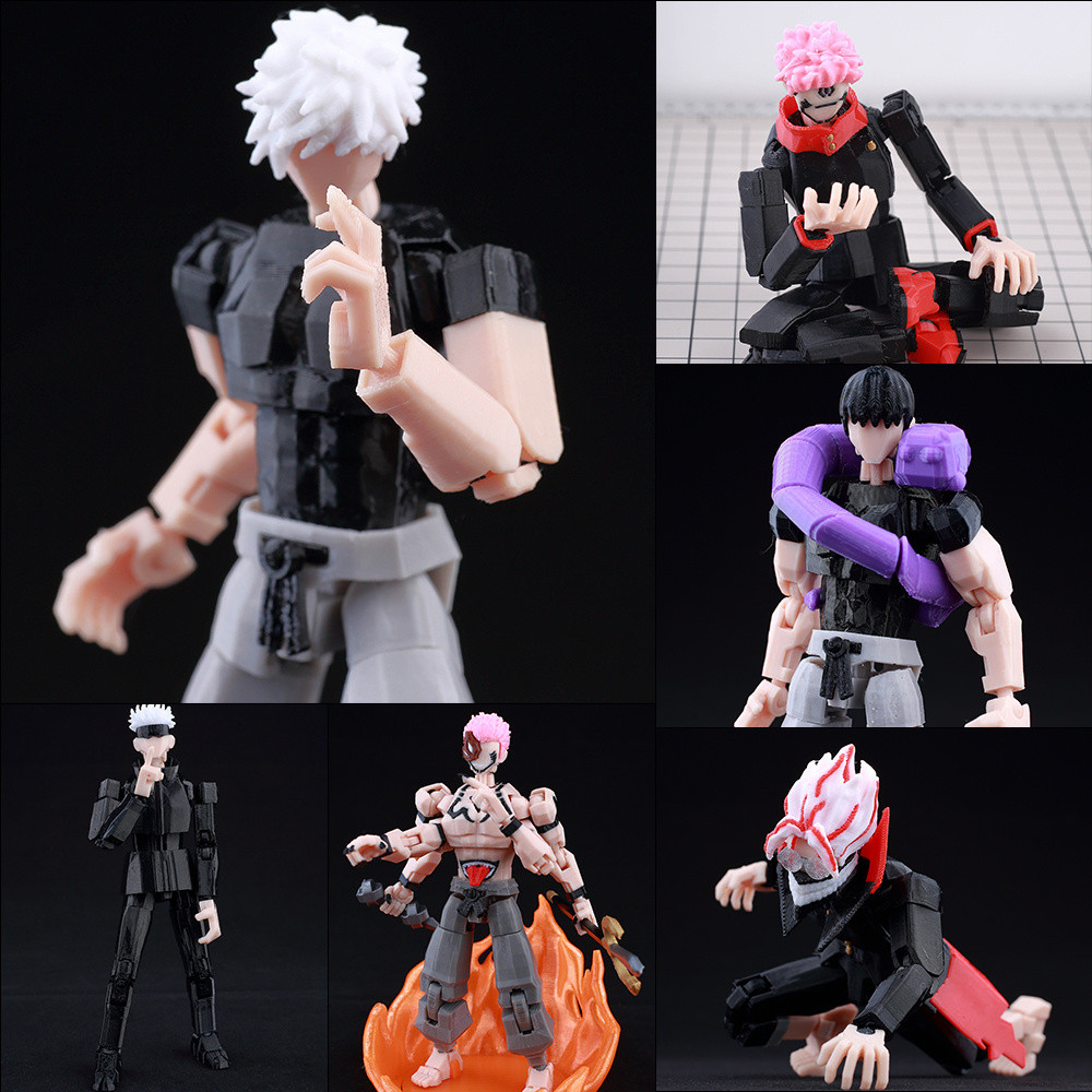 9L Mô Hình 3D In Jujutsu Kaisen Cơ Bắp Gojo Satoru Lucky 13 Hình Nhân Động Cơ Đa Khớp 13