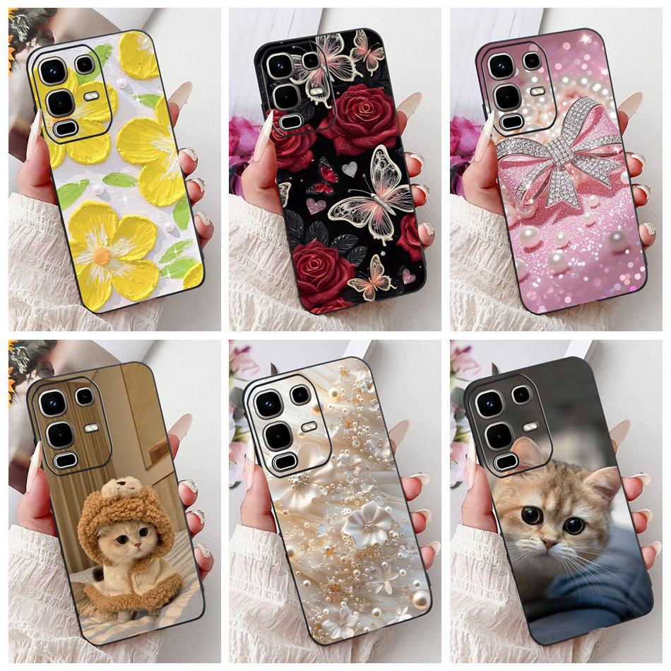 Dành Cho Infinix Note 50s 50x X6857B X6870 Vỏ Tranh Họa Tiết Hoa Thanh Lịch Infinix Note50S Note50X 
