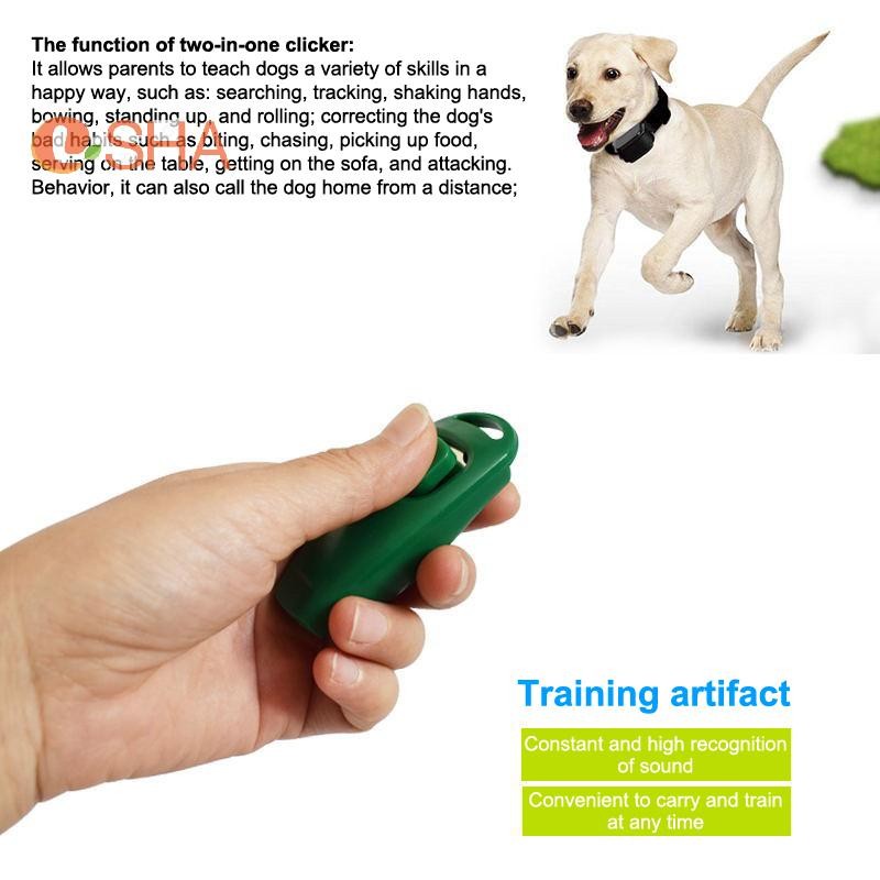 [LSHA] Thú Cưng Đa Năng 2 Trong 1 Clicker Còi Huấn Luyện Chó Clicker Có Móc Khóa Pet Puppy Huấn Luyệ