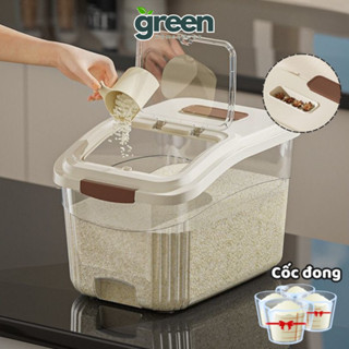 Thùng Đựng Gạo 20kg-35kg Nắp Lật Chống Côn Trùng Chống Ẩm, Hộp Đựng Gạo Đựng Ngũ Cốc Đồ Khô Cao Cấp
