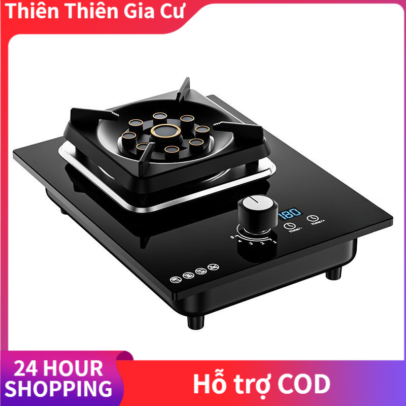 Bếp gas đơn đầu đốt, gas hóa lỏng gia đình, ngọn lửa cao, bếp gas tự nhiên tích hợp trên mặt bàn, bế