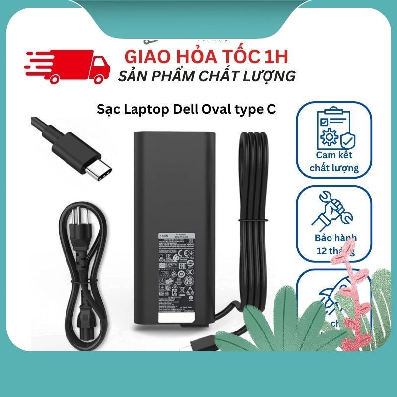 Sạc Dell 65W/90W/130W, Sạc dell type C, adapter Laptop Dell