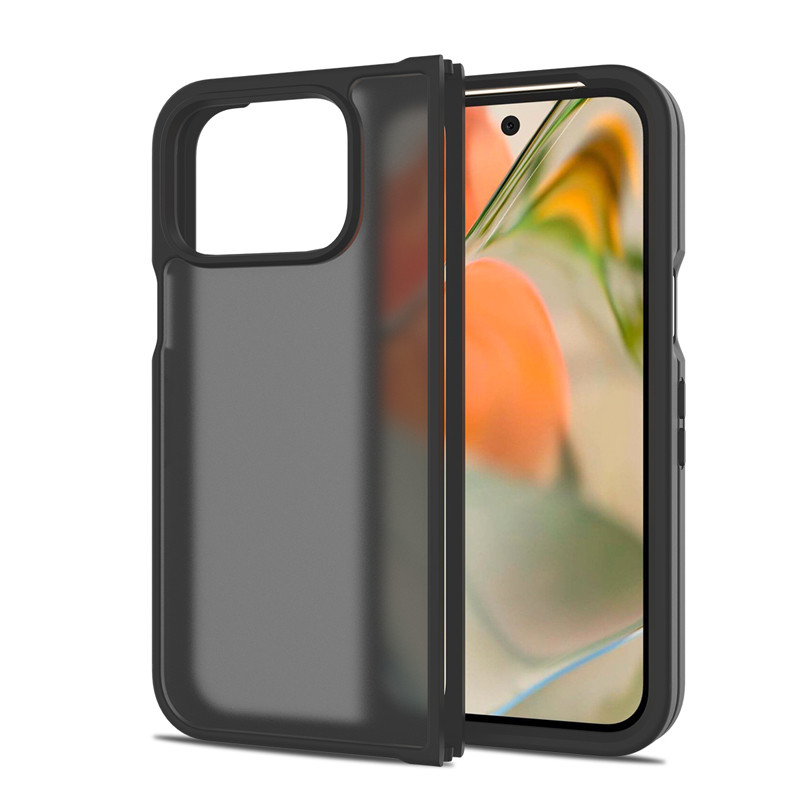 Dành Cho Google Pixel 9 Pro Fold Case ELVEV Chống Rơi Da PC Cứng TPU Matte Vỏ Điện Thoại Trong Suốt