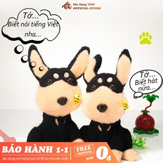 Cún con sợ ong chích đồ chơi thú nhồi bông biết hát chó sợ ong đốt biết nhại tiếng việt dễ thương cho bé