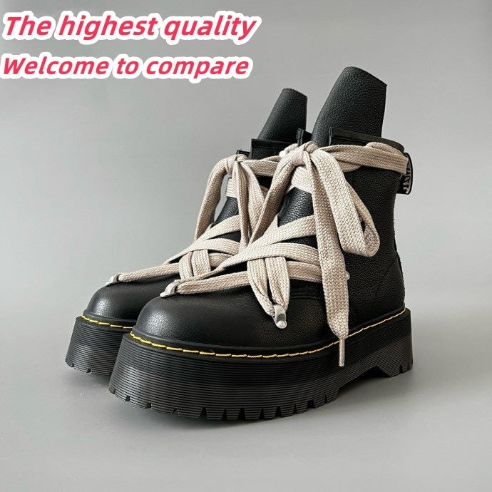 RICK OWENS xDr. Martens Martin boots Owen's pentagram design&Martin classic style for both men and w