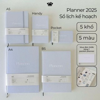 Sổ lịch Planner 2025 sổ kế hoạch tháng tuần size A4 A5 B5 Crabit Planerin Collection