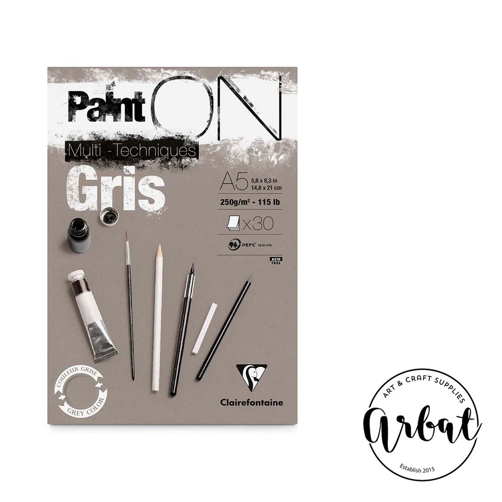 [ARBAT] Sổ Clairefontaine Paint-On Gris