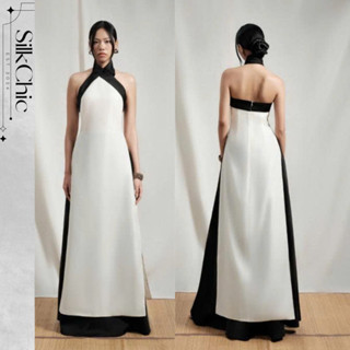 Set Áo Yếm Tứ Thân Áo Dài Kèm Chân Váy SC2026 Set Áo Yếm Hở Lưng Cao Cổ Có Nút Gài