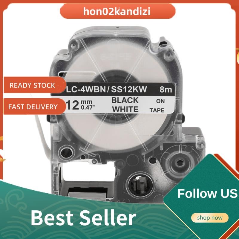 【 hon02kandizi.ph 】 5 Gói Thay Thế -4WBN LC-4WBN9 (SS12KW) Băng Nhãn Cho LabelWorks LW300 LW400 LW50