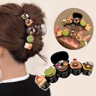 Ahellogirl 2025 Mới Kẹp Cá Mập Phụ Kiện Tóc nữ Hoạt Hình Dễ Thương