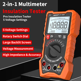ZOYI 1000R 2-in-1 Máy đo điện trở cách nhiệt Megohmmeter kỹ thuật số chính xác cao Máy đo lắc 1000V