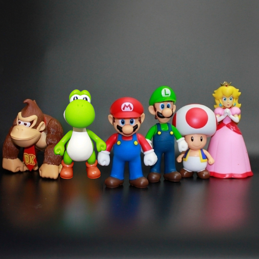 Mario Brothers Đồ Chơi Luigi Brigitte Mario Hình Bánh Đồ Chơi Trẻ Em Búp Bê Cổ Điển 17cm