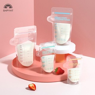 [SHPYHT] 30 Túi Bảo Quản Sữa Mẹ Tự Đứng Hộp Bảo Quản Thực Phẩm Cho Bé Rò Rỉ Túi Tủ Đông Sữa Thức Ăn An Toàn Không Chứa BPA Mới