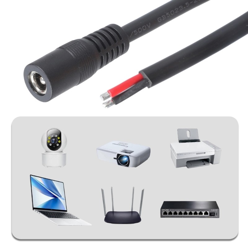 Cáp chuyển đổi nguồn nữ Doublebuy 16AWG DC5 5x2 5mm 16AWG cho sửa chữa đèn LED DVR CCTV