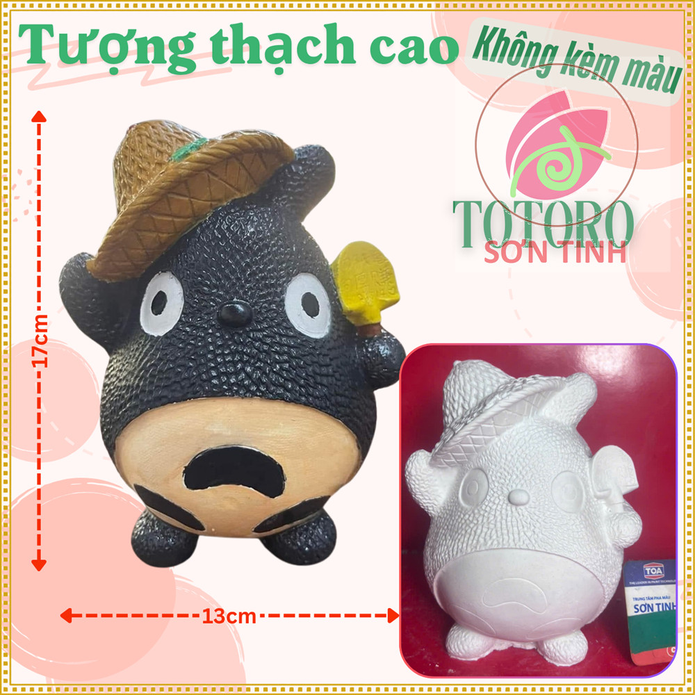 Tượng thạch cao TOTORO dễ thương M33 (Không kèm màu) Bé Tô Màu Tô Tượng