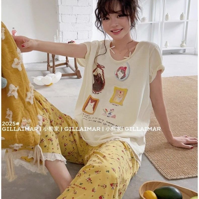 6.2 Kích Thước Lớn Ren Hoa Bộ Đồ Ngủ Nữ Hoạt Hình Dễ Thương Loungewear Nữ | BigBuy360 - bigbuy360.vn