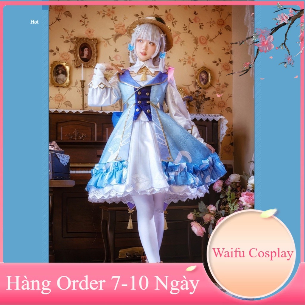 [Order 7-10 Ngày] Trang Phục Hoá Trang Cosplay Kamisato Ayaka "Thư Từ Hoa Xuân" (Genshin Impact)(Cos