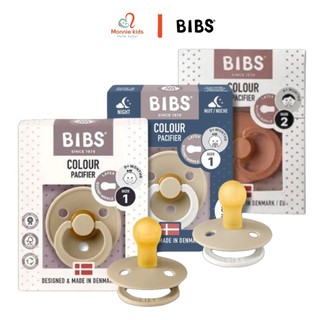 Ti giả đầu tròn cao su tự nhiên Bibs Colour chỉnh nha an toàn cho bé sơ sinh - Monnie Kids